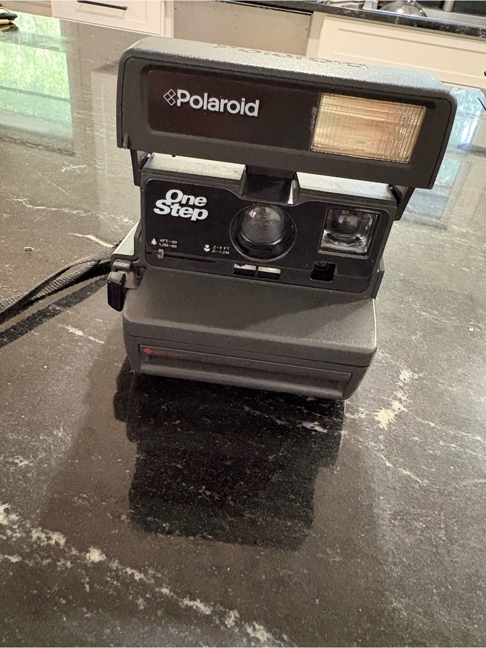 Polaroid Black OneStep Instant Camera with Built-In Flash